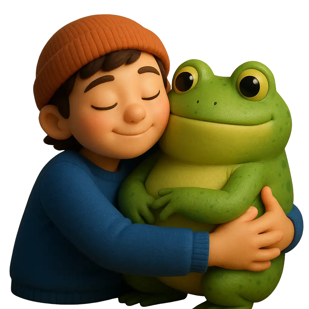 Niña feliz abrazando a su gecko mascota