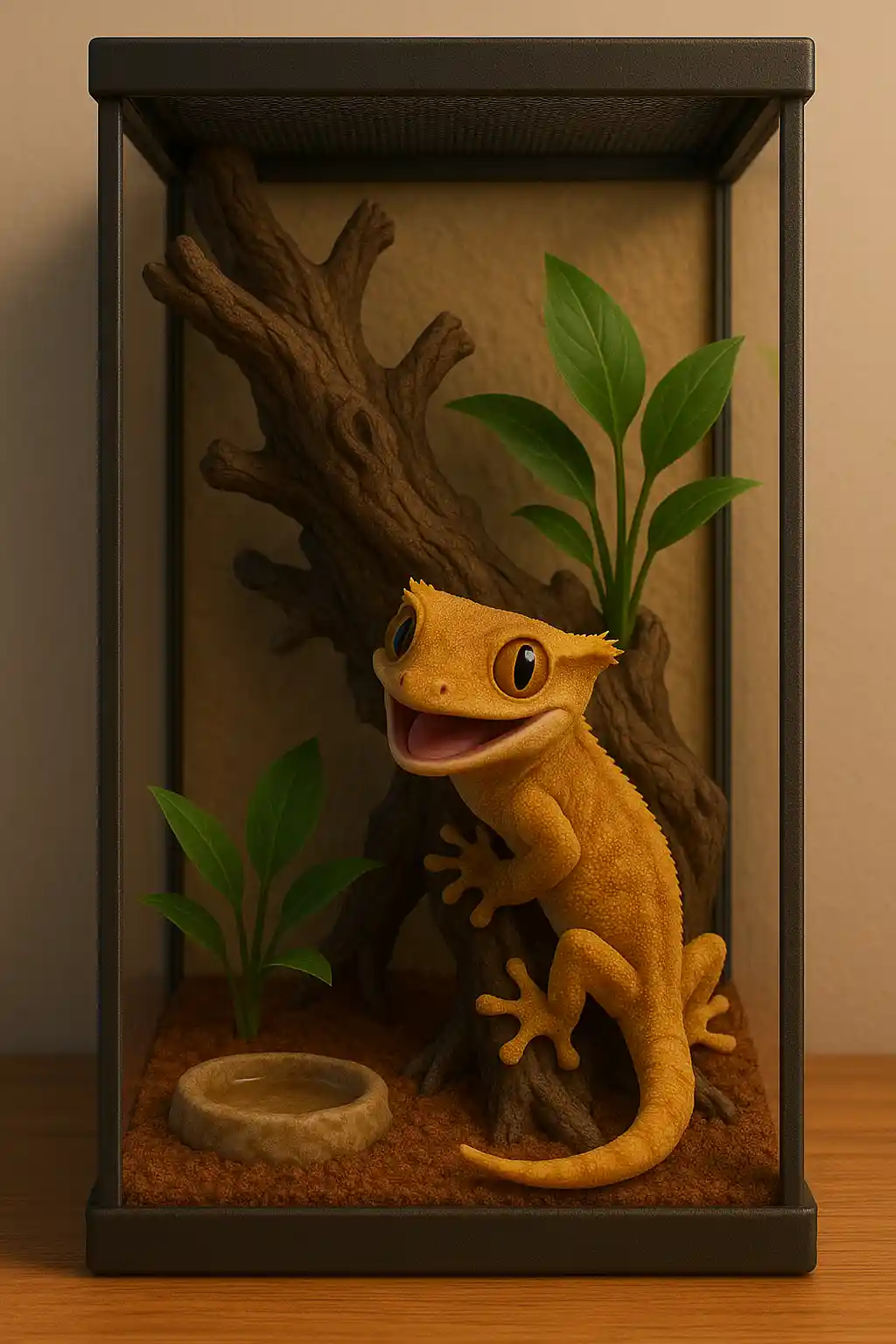 Terrario para gecko crestado