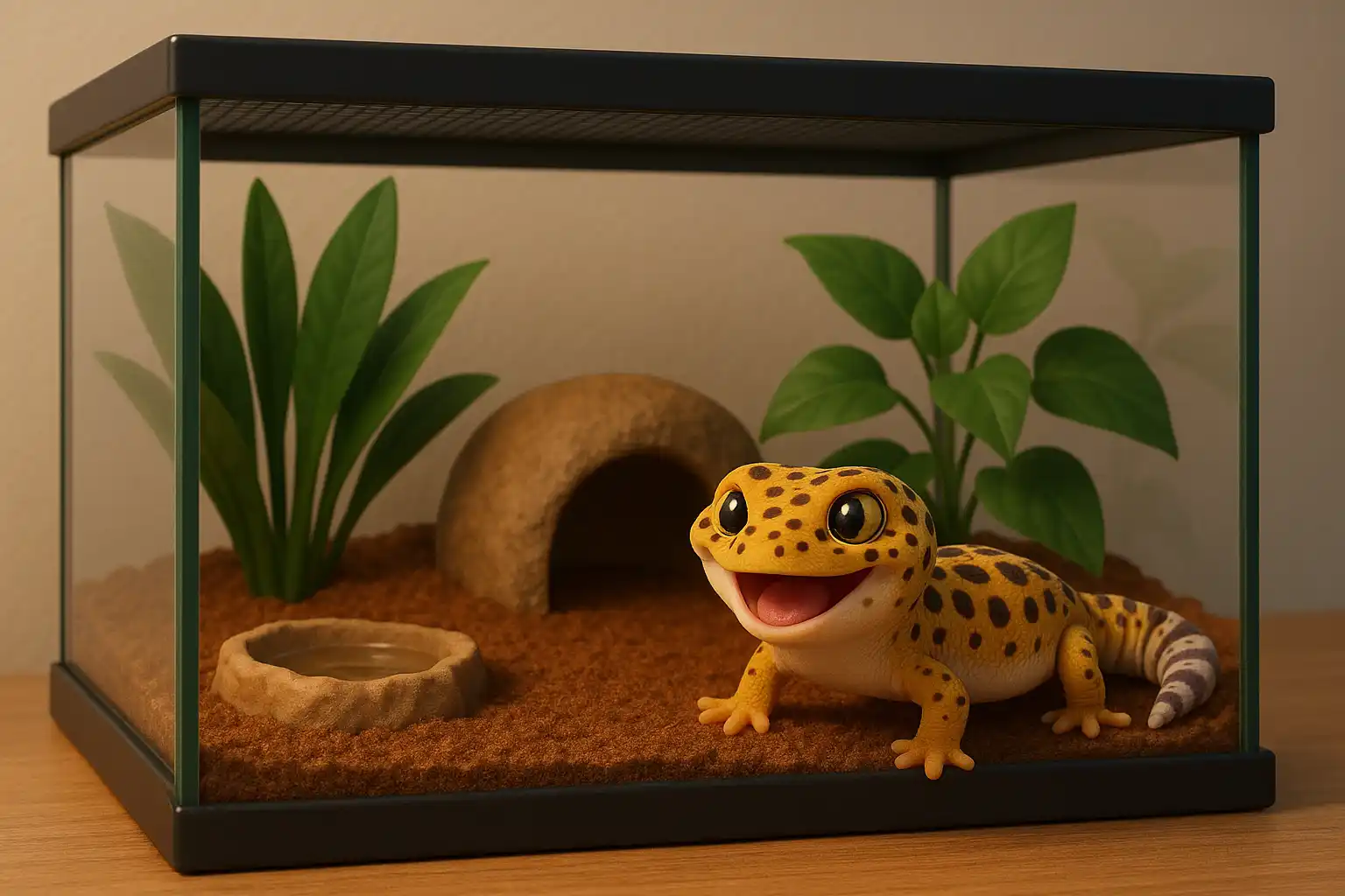 Terrario para gecko leopardo