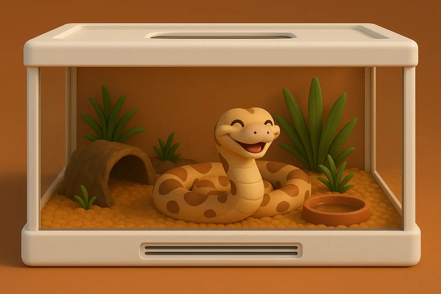 Boa Constrictor en Terrario de PVC