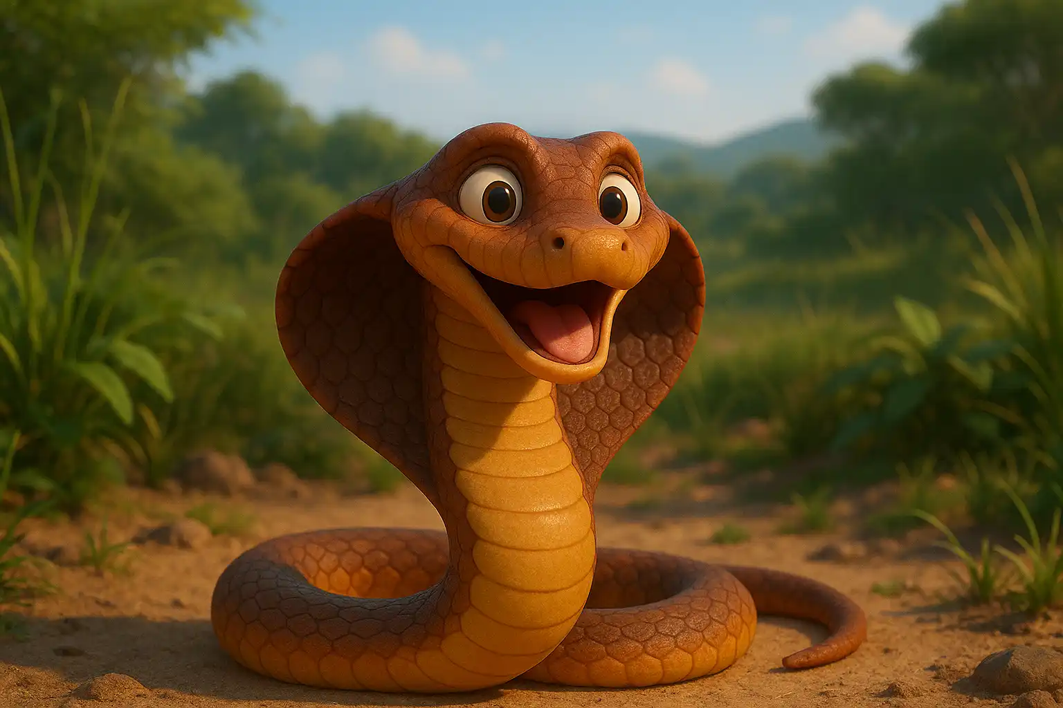 Cobra en un recinto certificado de manejo profesional