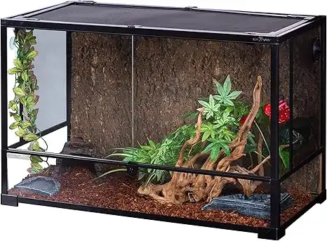 Terrario de vidrio para serpientes de agua