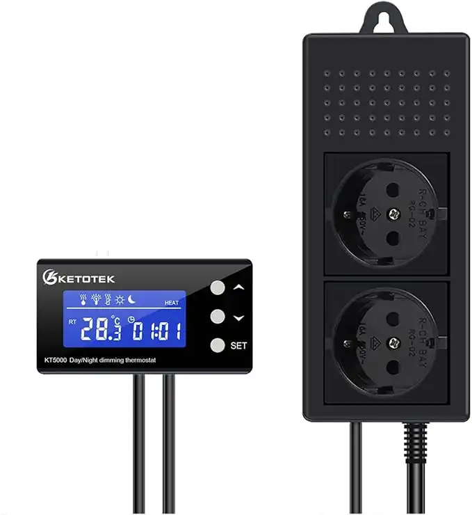 Termostato digital con pantalla LED para terrarios
